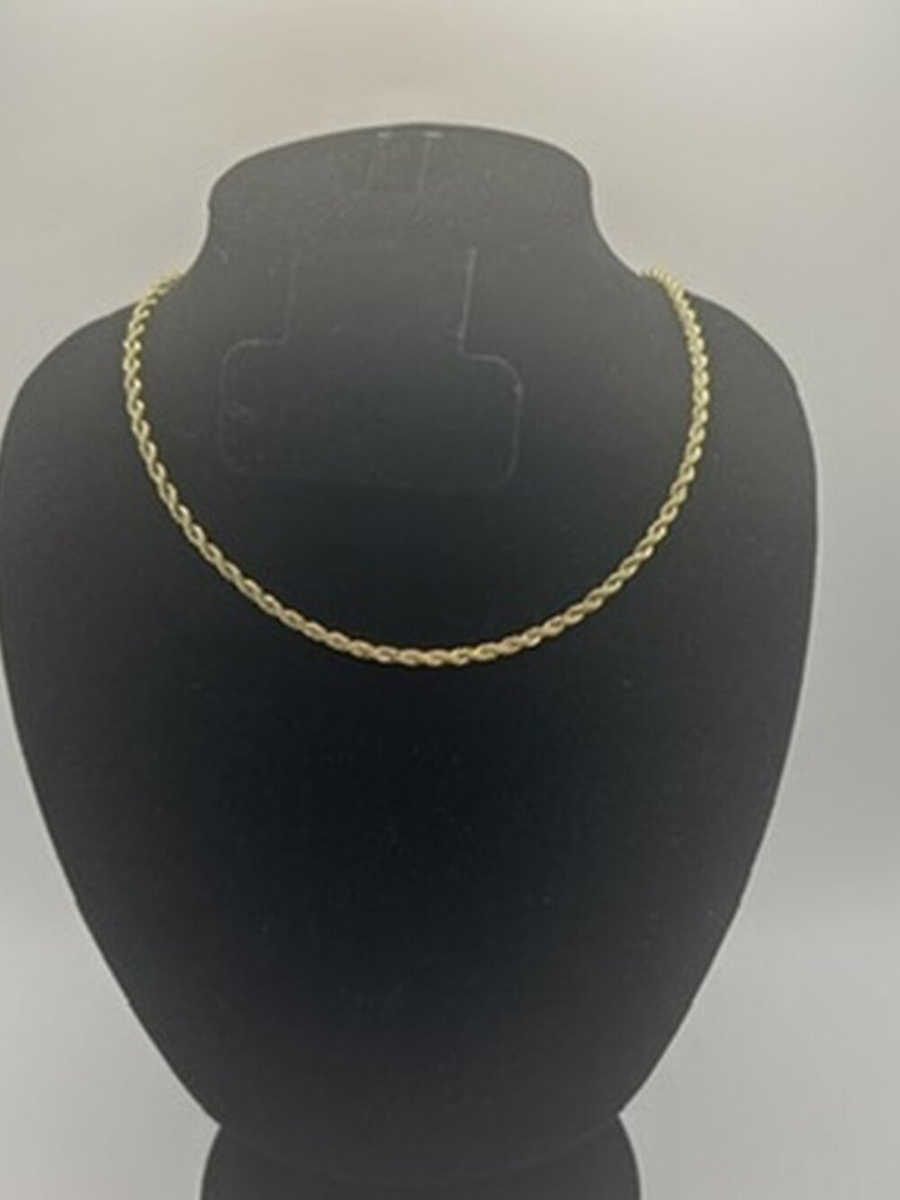 3mm Real Gold Rope Chain Plated Stainless Steel Womens Dainty 18 Inch Durable